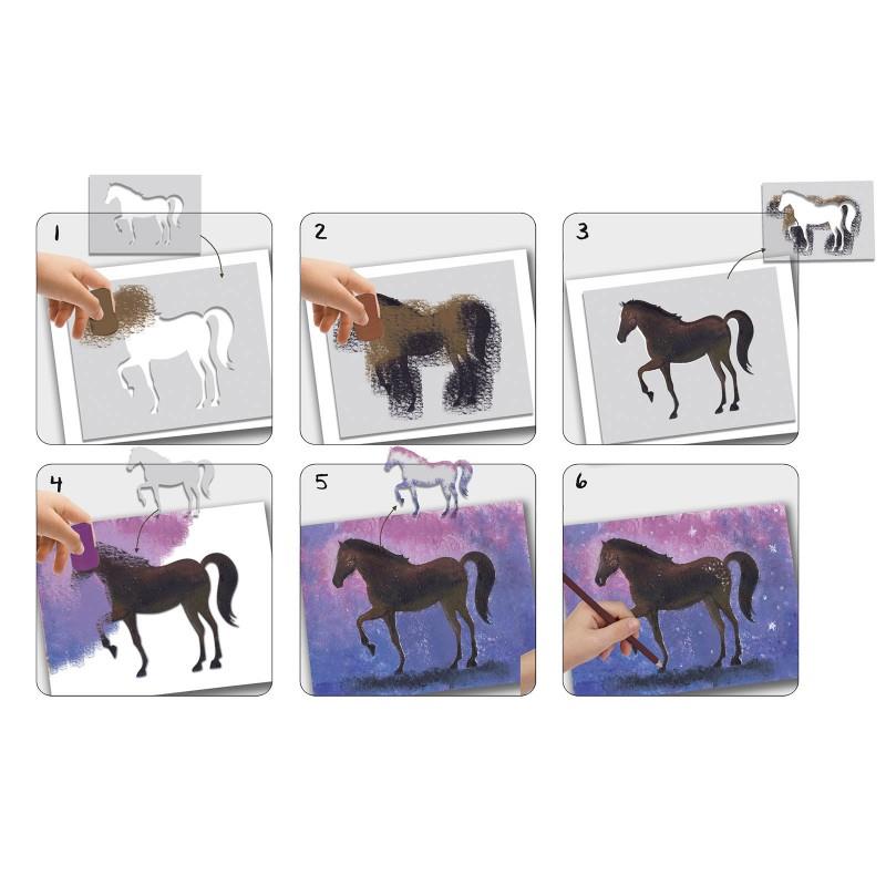 Crealign 6 Μεγάλα Στένσιλ με Άλογα