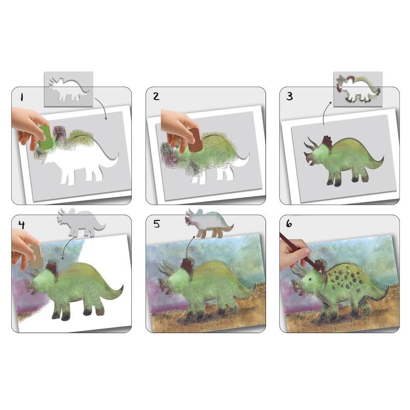 Crealign 6 Μεγάλα Στένσιλ με Δεινόσαυρους