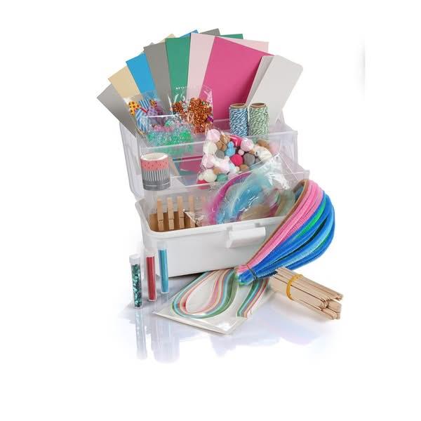 Lulubug Craft Box Σετ με 1000 Αξεσουάρ Χειροτεχνίας σε Βαλιτσάκι
