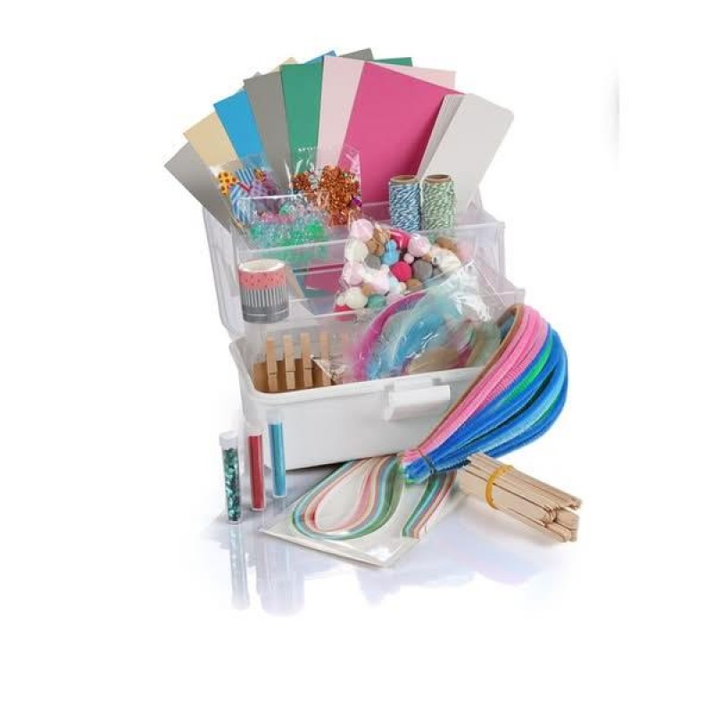 Lulubug Craft Box Σετ με 1000 Αξεσουάρ Χειροτεχνίας σε Βαλιτσάκι