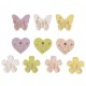 Ξύλινα Διακοσμητικά Floral 3.3-3.6cm 10τεμ