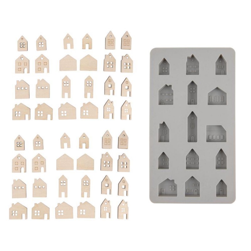 Σετ Καλούπι Σιλικόνης 15 Μικρά Σπιτάκια