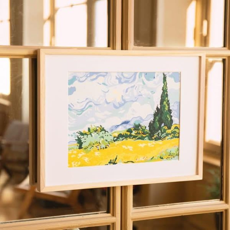 Petit Pinceau Ζωγραφική με Αριθμούς Cypresses with Golden Wheat - Vincent Van Gogh