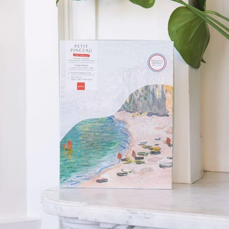 Petit Pinceau Ζωγραφική με Αριθμούς The beach and cliff at Amont - Claude Monet