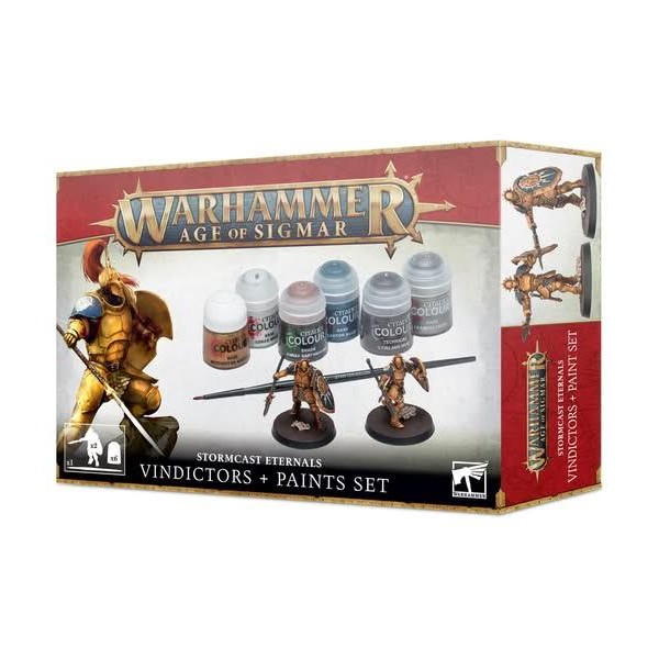 Warhammer Age Of Sigmar Stormcast Eternals Vindictors + Paint Set Warhammer Age Of Sigmar Stormcast Eternals Vindictors + Paint Set