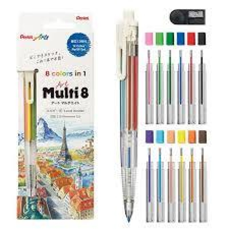 Pentel Μηχανικό Μολύβι 2mm Με 8 Χρώματα