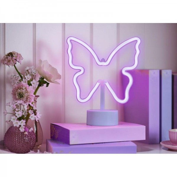 Neon-Effect LED Lamp Butterfly