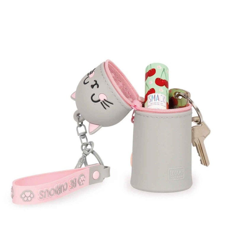 Legami Mini Kawaii - Coin Purse With Key Ring - Kitty