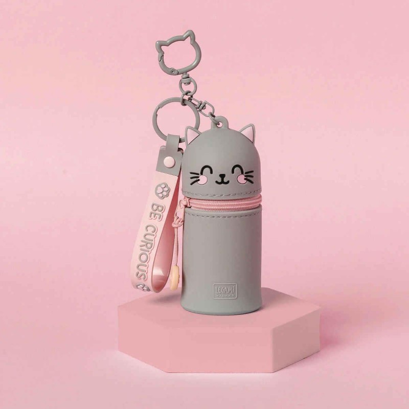 Legami Mini Kawaii - Coin Purse With Key Ring - Kitty