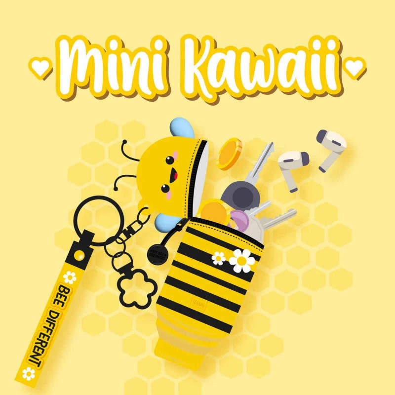 Legami Mini Kawaii - Coin Purse With Key Ring - Bee
