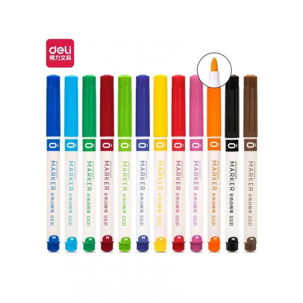 Deli Σετ 12 Μαρκαδόροι Ασπροπίνακα