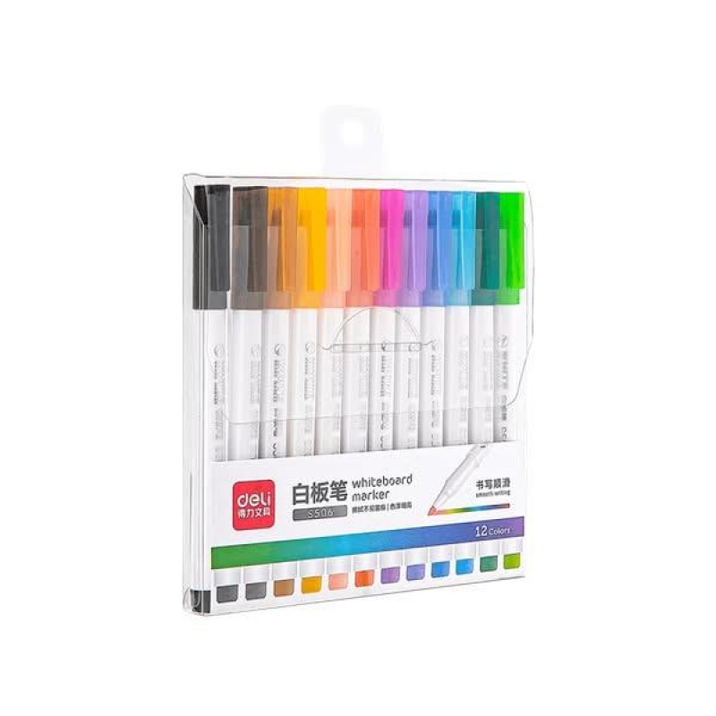 Deli Σετ 12 Μαρκαδόροι Ασπροπίνακα