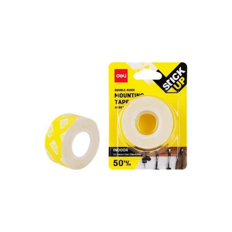 Deli Ταινία διπλής όψης 25.4mm x 1.5m (50Kg/m)