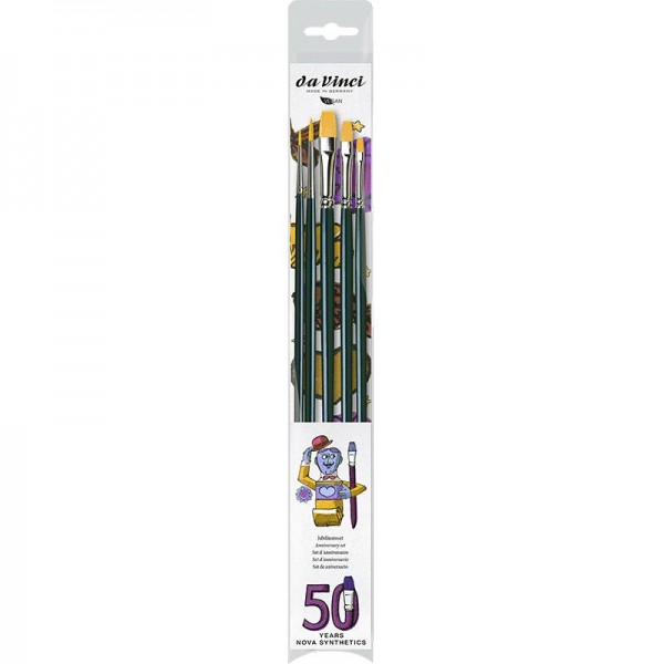Da Vinci Σετ 5 Συνθετικά Πινέλα 50y Aniversary