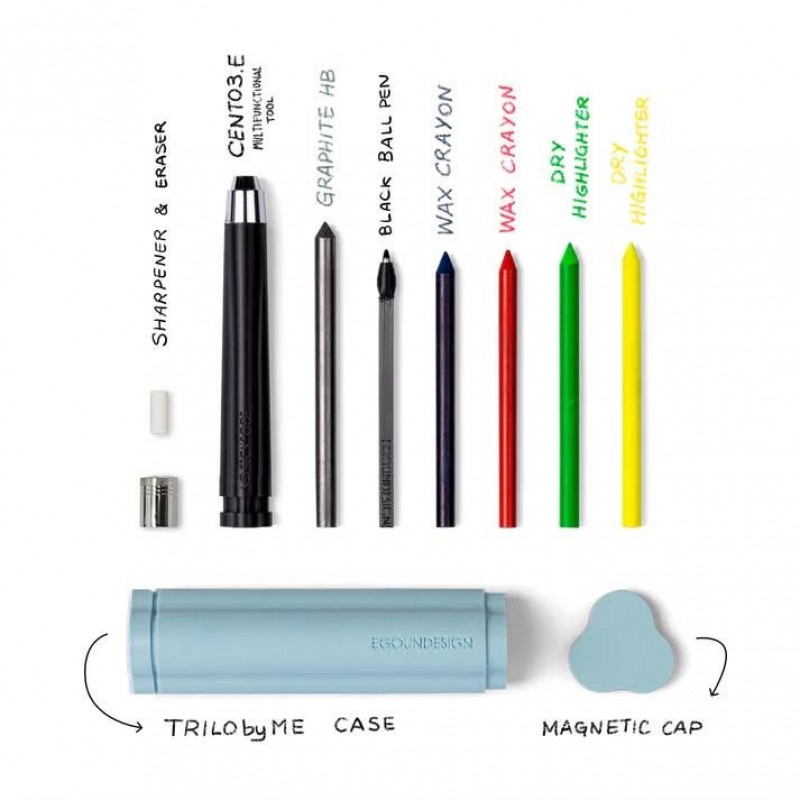 TRILObyME All-in-one Pencil Case Azure