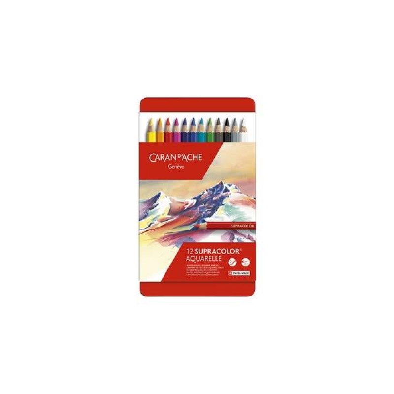 Caran D Ache Supra Color Μεταλλική Κασετίνα 12τεμ