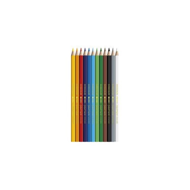 Caran D Ache Swisscolor Σετ 12 Χρωματιστα Μολύβια Ακουαρέλας