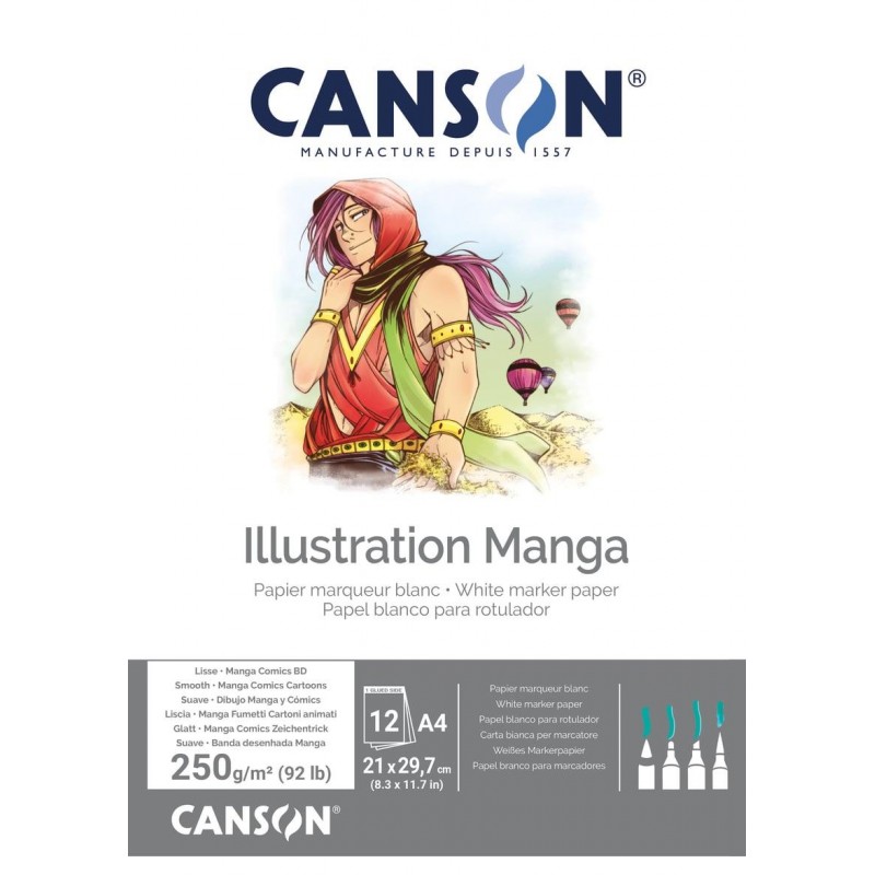 Canson Mπλοκ Illustration 250gr A4 - 210mm x 297mm 12φ