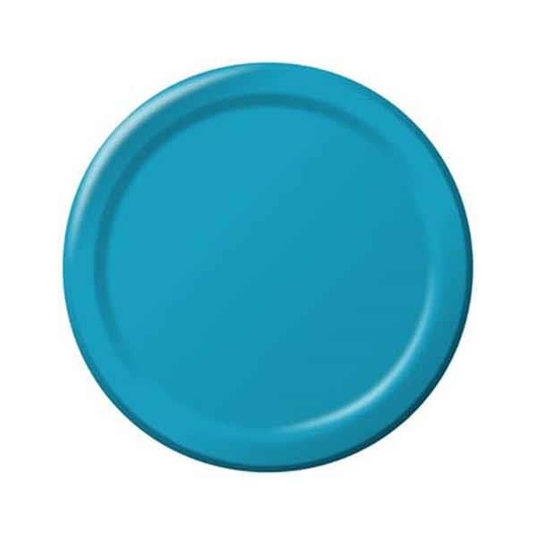 Χάρτινα Πιάτα Φαγητού Turquoise 24τεμ