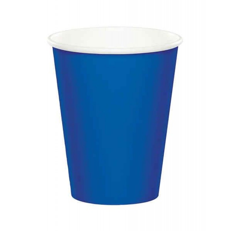 Ποτήρια Xάρτινα 266ml Μπλέ Cobalt 8τεμ