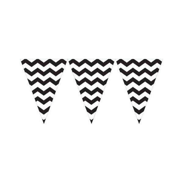 Creative Converting Γιρλάντα Black Velvet Chevron 2,74m