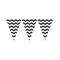 Creative Converting Γιρλάντα Black Velvet Chevron 2,74m