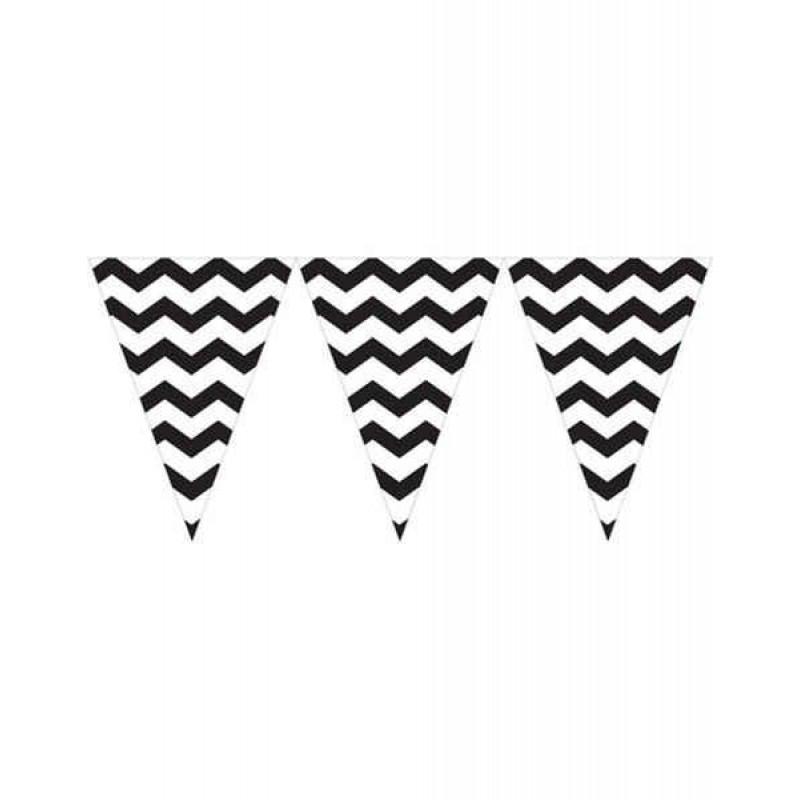 Creative Converting Γιρλάντα Black Velvet Chevron 2,74m Creative Converting Γιρλάντα Black Velvet Chevron 2,74m