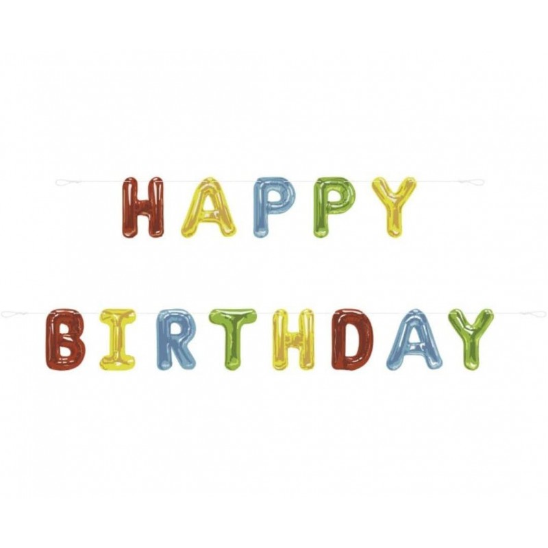 Γιρλάντα Γράμματα Happy Balloon Birthday 2,74m