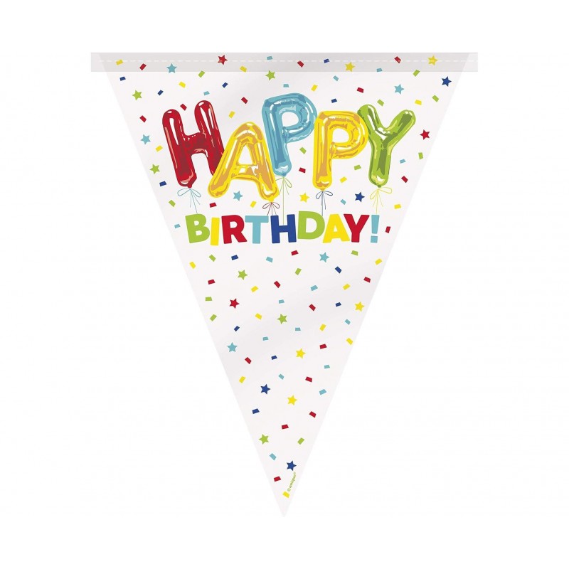 Γιρλάντα Σημαιάκια Happy Balloon Birthday 365cm