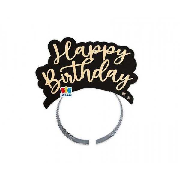 Στέκα Χάρτινη Μαύρο - Χρυσό Happy Birthday 4τεμ Στέκα Χάρτινη Μαύρο - Χρυσό Happy Birthday 4τεμ