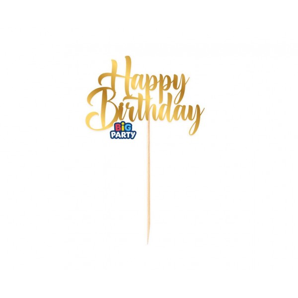 Μίνι Διακόσμηση Τούρτας Γενέθλια Χρυσό - Happy Birthday Μίνι Διακόσμηση Τούρτας Γενέθλια Χρυσό - Happy Birthday