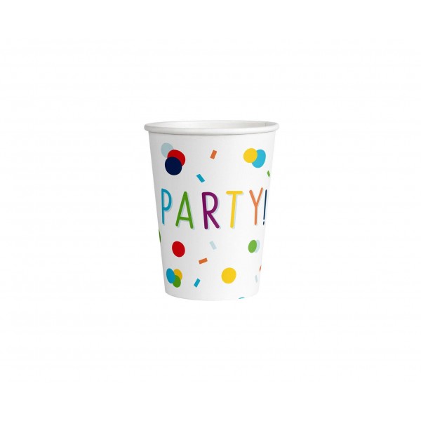 Ποτήρια Xάρτινα 250ml Confetti Birthday 8τεμ Ποτήρια Xάρτινα 250ml Confetti Birthday 8τεμ