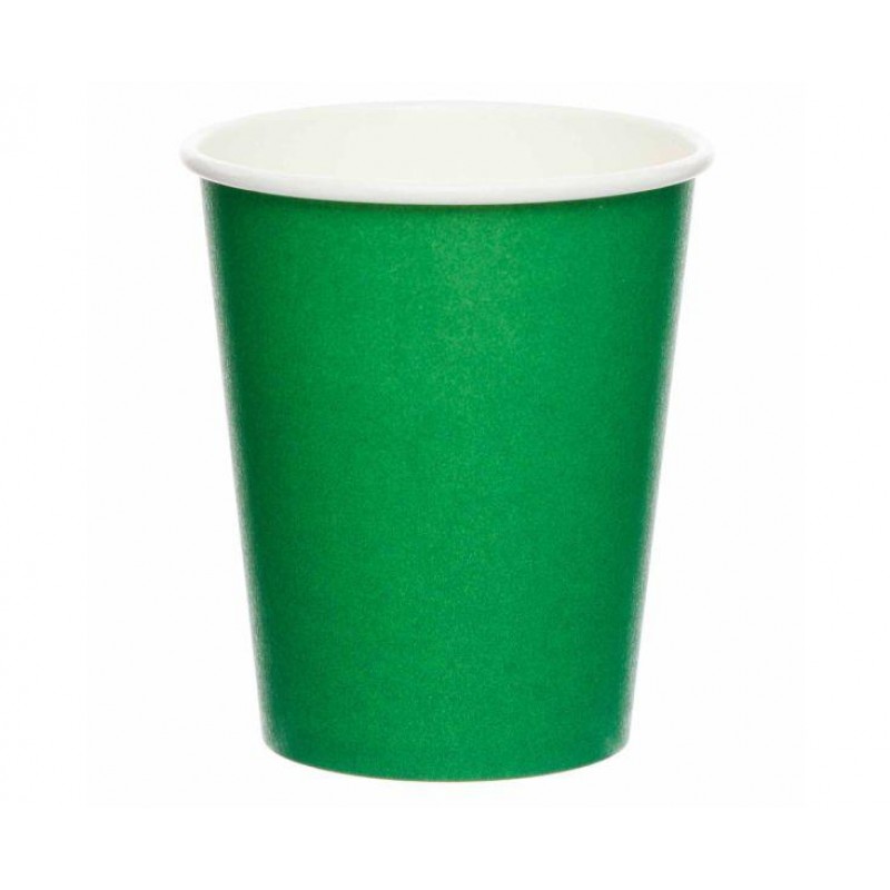 Ποτήρια Xάρτινα 237ml 8τεμ Πράσινα