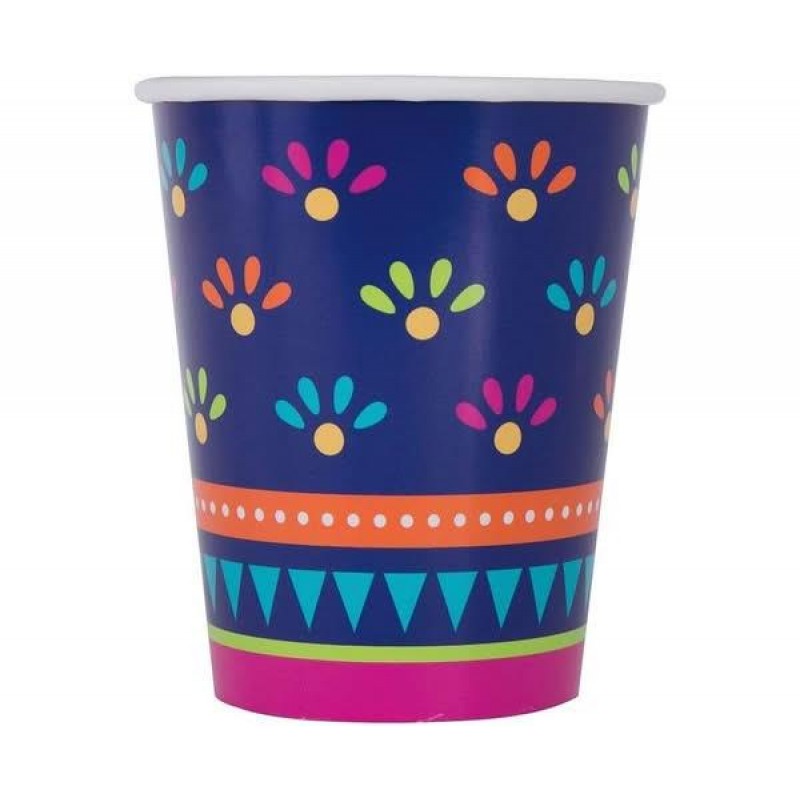 Ποτήρια Xάρτινα 266ml Boho Fiesta 8τεμ