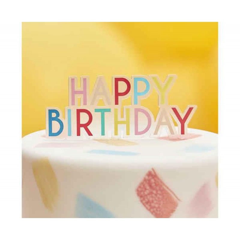 Διακοσμητικό Τούρτας Happy Birthday