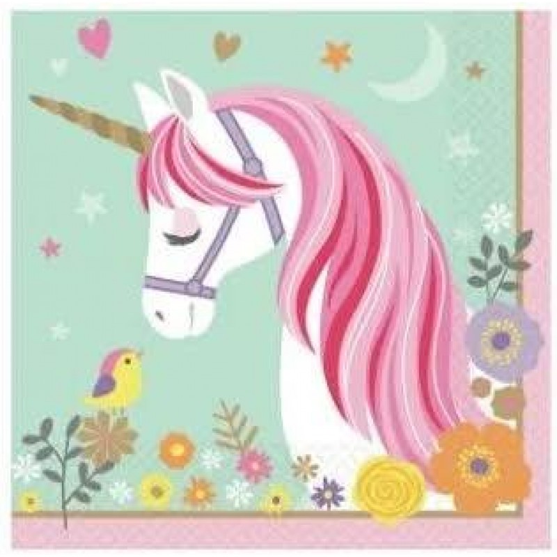 Χαρτοπετσέτες Φαγητού Magical Unicorn 16τεμ