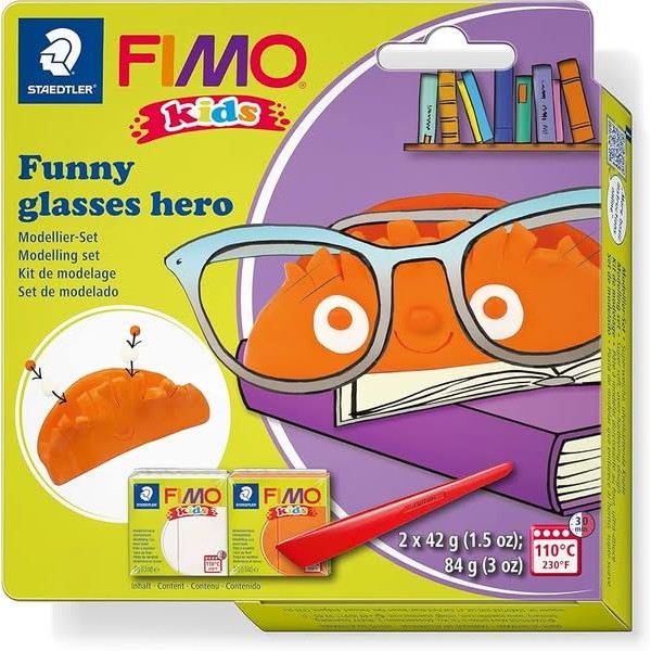 Σετ Πολυμερικού Πηλού STAEDTLER FIMO Kids Funny - Glasses Hero 2x42g Σετ Πολυμερικού Πηλού STAEDTLER FIMO Kids Funny - Glasses Hero 2x42g