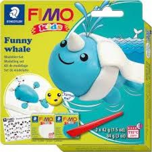 Σετ Πολυμερικού Πηλού STAEDTLER FIMO Kids Funny Whale (Φάλαινα) 2x42g Σετ Πολυμερικού Πηλού STAEDTLER FIMO Kids Funny Whale (Φάλαινα) 2x42g