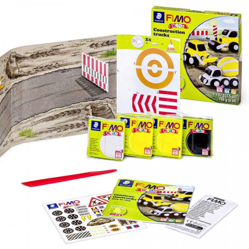 Σετ Πολυμερικού Πηλού STAEDTLER FIMO Kids Construction 4x42g Σετ Πολυμερικού Πηλού STAEDTLER FIMO Kids Construction 4x42g