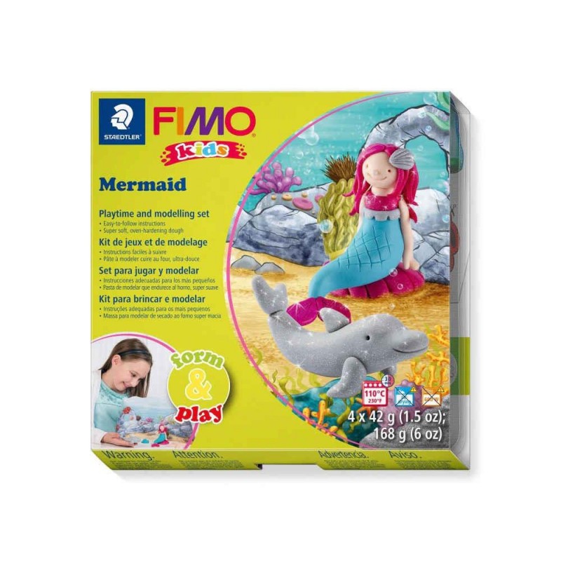 Σετ Πολυμερικού Πηλού STAEDTLER FIMO Kids Mermaid 4x42g Σετ Πολυμερικού Πηλού STAEDTLER FIMO Kids Mermaid 4x42g