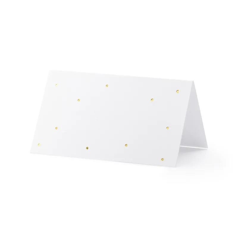 Place cards Dots Gold 9.5x5.5cm 10τεμ