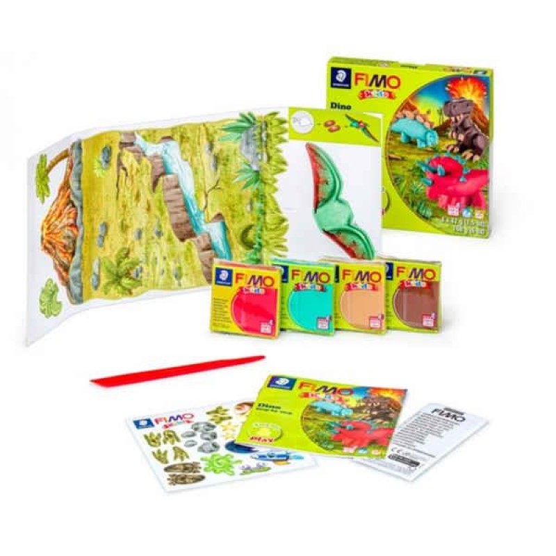 Σετ Πολυμερικού Πηλού STAEDTLER FIMO Kids Dino 4x42g