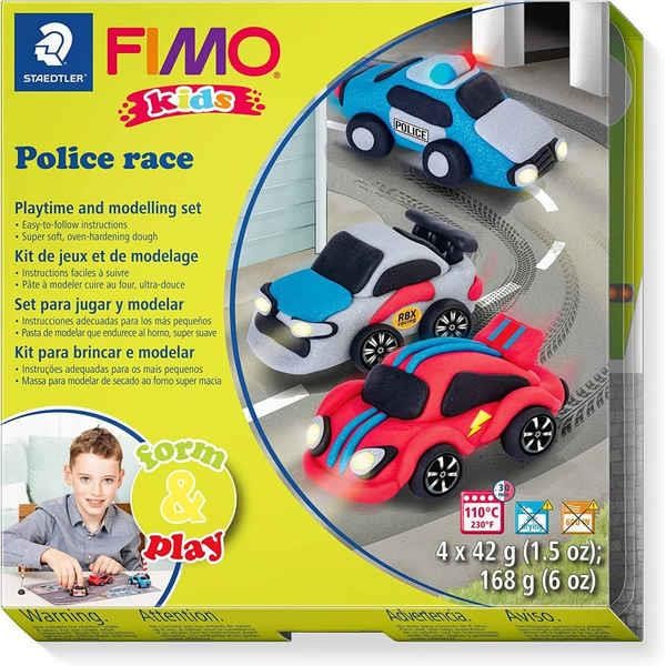 Σετ Πολυμερικού Πηλού STAEDTLER FIMO Kids Police Race 4x42g Σετ Πολυμερικού Πηλού STAEDTLER FIMO Kids Police Race 4x42g