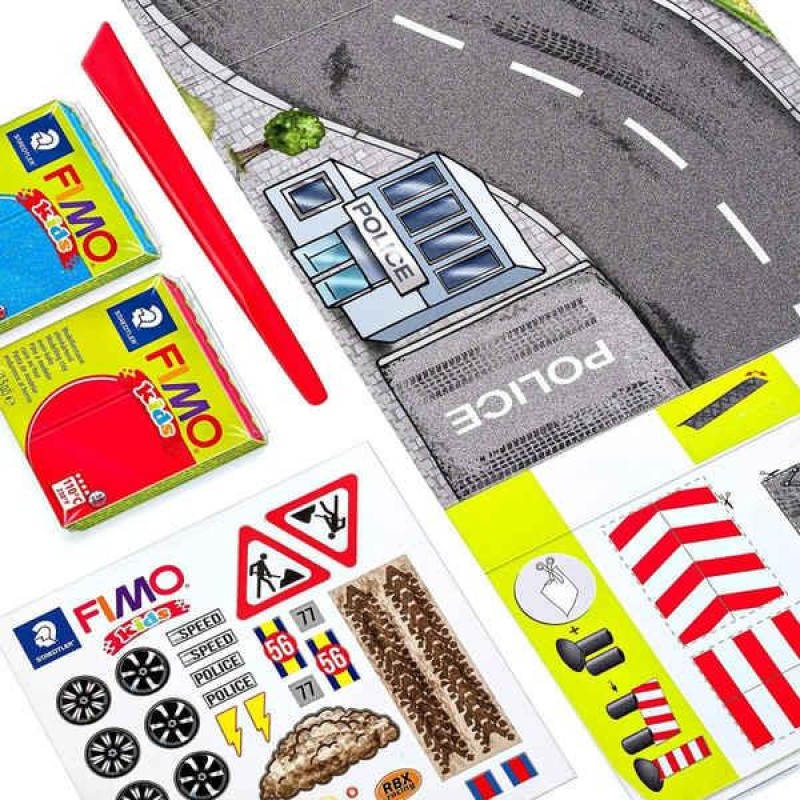 Σετ Πολυμερικού Πηλού STAEDTLER FIMO Kids Police Race 4x42g