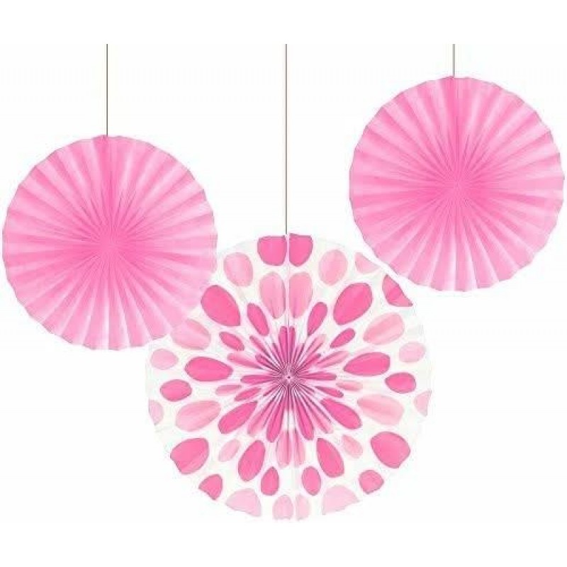 Xάρτινα Διακοσμητικά Candy Pink 3τεμ