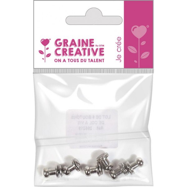 Cap + Screw (Flat Head Screw) 6 Pairs/Opp Bag