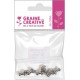 Cap + Screw (Flat Head Screw) 6 Pairs/Opp Bag