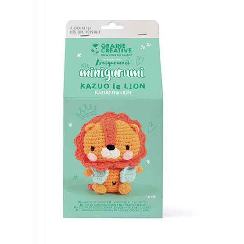 Minigurumi Kit - Kazuo The Lion 100 x 185 x 100 mm