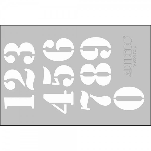Artdeco Stencil A4 (21x29,7cm) Numbers 212 Artdeco Stencil A4 (21x29,7cm) Numbers 212