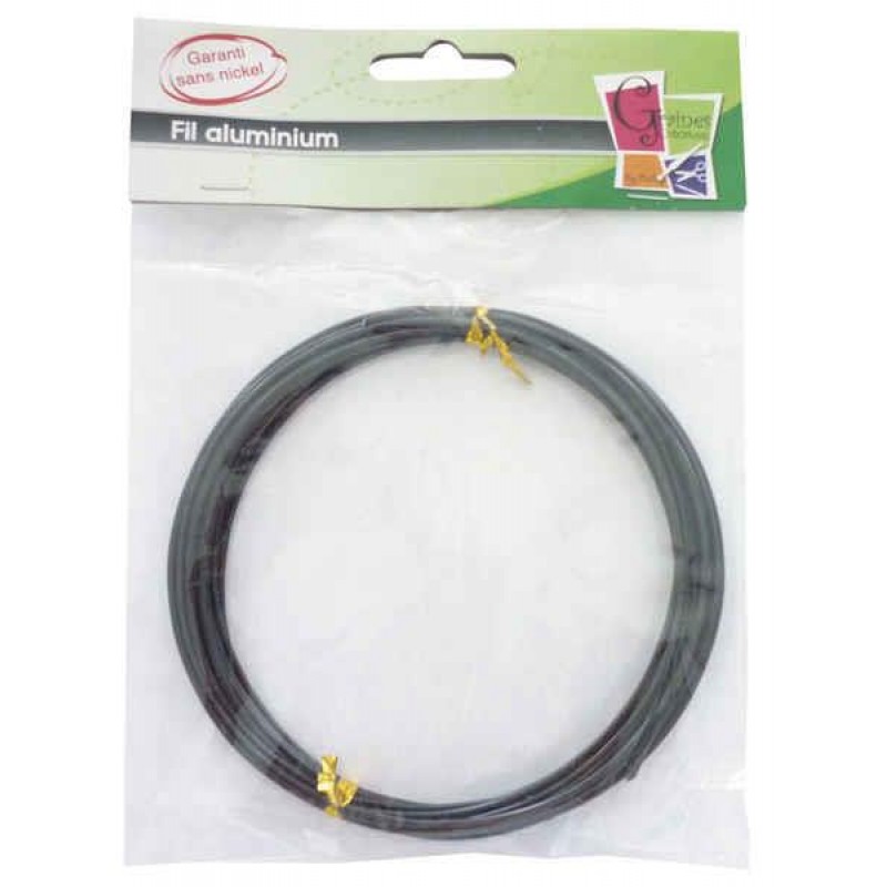 Σύρμα Αλουμινίου 1,5mm Μαύρο 5m